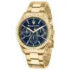 Image de Montre Homme Maserati Competizione Acier Inoxydable Ton Or Cadran Multifonction Bleu Quartz R8853100026 100M noir