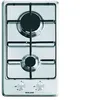 Image de Glem GT32IX - Table de cuisson au gaz - 2 plaques de cuisson - Niche - largeur : 26.5 cm - profondeur : 48 cm - acier inoxydable