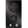 Image de Airlux AV32HBK - Table de cuisson au gaz - 2 plaques de cuisson - Niche - largeur : 26.8 cm - profondeur : 48 cm - verre noir