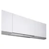 Image de Falmec Design Move - Hotte - Téléscopique - largeur : 89.8 cm - profondeur : 30 cm - evacuation & recyclage - sans moteur - acier inoxydable brossé / verre blanc
