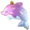 Image de ballon aluminium dauphin couronne 62x57cm - générique g72195rh-p