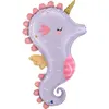 Image de ballon aluminium hippocampe magique 52x90cm lilas - générique g72196-p