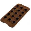 Image de Moule en silicone pour 15 Chocoflame 2,7 cm - Silikomart - Marron - Silicone