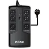 Image de Nilox UPS OFFICE PREMIUM LI 850 VA alimentation d'énergie non interruptible Interactivité de ligne 0,85 kVA 595 W