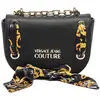 Image de Sac bandoulière en polyester décoré Foulard en soie à sangle chaîne Versace Jeans Couture Sacs pour femme Noir 74VA4BAC-ZS467-899 Basic Set (Bag+Dust Bag)