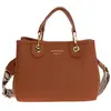 Image de Emporio Armani Logo Lettre Plaque Polyuréthane Sac Cabas Régulier Sacs Cabas Femme Marron Y3D166-YFO5B-85550 Basic Set (Bag+Dust Bag)
