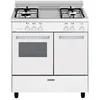 Image de Glem Alpha GA85PMWH - Cuisinière - pose libre - largeur : 80 cm - profondeur : 54.5 cm - hauteur : 83.5 cm - Blanc/inox