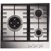 Image de Airlux AT635HIX - Table de cuisson au gaz - 3 plaques de cuisson - Niche - largeur : 56 cm - profondeur : 48 cm - sans cadre - acier inoxydable
