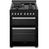 Image de La Germania SM61DFN - Cuisinière (four à deux étages) - pose libre - largeur : 60 cm - profondeur : 60 cm - hauteur : 88.5 cm - avec système auto-nettoyant - noir