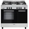 Image de Glem Butamax Alpha GA960PCGIX - Cuisinière - pose libre - largeur : 90 cm - profondeur : 60 cm - hauteur : 95 cm - avec système auto-nettoyant - classe A - inox