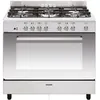 Image de Glem GE960CVIX2 - Cuisinière - pose libre - largeur : 90 cm - profondeur : 60 cm - hauteur : 91 cm - avec système auto-nettoyant - classe A - inox