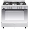Image de Glem GE960CMIX2 - Cuisinière - pose libre - largeur : 90 cm - profondeur : 60 cm - hauteur : 91 cm - avec système auto-nettoyant - classe A - inox