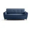 Image de Canape droit en.casa 3 places en tissu bleu 100 x 192 x 88 cm