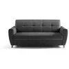 Image de canapé convertible express 3 places sky - tissu anthracite - 192 x 100 x 88 cm