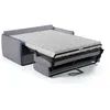 Image de Canapé convertible MAD IN ITALY AGATHE 3 places tissu gris 140x190 14 cm