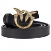Image de Ceinture en cuir de luxe Pinko pour femme Love Berry Petite Dorée - Taille: M black