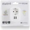 Image de Ewent Bloc d'alimentation 3.1 A (2 ports), Chargeur USB, Blanc