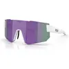 Image de Bliz, Unisexe, Lunettes de sport, P005 (blanc mat, Smoke/Violet miroité), Blanc