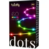 Image de Twinkly Dots   Guirlande Lumineux Flexible Contrôlé par une Application avec 60 LEDs RGB (16 Millions de Couleurs). 3 Mètres. Fil Transparent. Alimenté par USB. Décoration Lumineuse Intérieure Intelligente pour la Maison