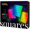 Image de Twinkly Squares Extensions   Panneaux LED Contrôlés par Application avec 64 Pixels RVB (16 Millions de Couleurs). Noir. 3 Tuiles d'Extension, Fonctionnent avec le Twinkly Squares Starter Kit