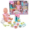 Image de Nenuco, Qu'est ce qu'on mange aujourd'hui, Poupon 42 cm, Cors dur, Mange et bois, Prépare à manger avec robot ou mixeur et 10+ accessoires, Jouets pour enfants à partir de 3 ans, NFN43