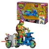 Image de Les Tortues Ninja, Véhicule avec Figurine exclusive de 12 cm, avec fonction combat, Raphael, Jouet pour enfants dès 4 ans, TU8032