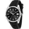 Image de Maserati Attrazione Bracelet Caoutchouc Cadran Noir Quartz R8851151004 Montre Homme noir