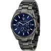 Image de Maserati, Montre, Herrenuhr Attrazione, Bleu, (Horloge analogique, 43 mm)