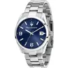 Image de Maserati, Montre, Herrenuhr Attrazione, Argent, (Horloge analogique, 43 mm)