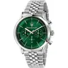 Image de Maserati, Montre, Chronograph Epoca, Vert, Argent, (Horloge analogique, 42 mm)