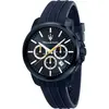 Image de Maserati Successo Bleu Foncé Silicone Homme Quartz Chronographe R8871621044 bleu foncé