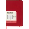 Image de Agenda civil Moleskine 2026 12 mois Journalier Format Poche Dur Rouge Scarlet