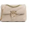 Image de Sac bandoulière en cuir Pinko love classic matelassé beige beige