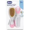 Image de Brosse + Peigne En Poils Naturels Rose