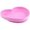 Image de Chicco, Vaisselle + couverts pour enfants, Assiette silicone Coeur Girl