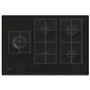 Image de Plaque gaz encastrable Rosiéres New Sublime RVG7WL4WC5B 11700 W Verre Noir