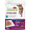 Image de 12 x 85 g Natural Trainer Adult Sterilised nourriture humide pour chats