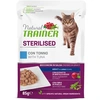 Image de 12x 85g Natural Trainer Adult sterilised thon nourriture pour chat humide