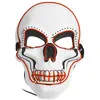 Image de Masque lumineux de Halloween Pitre Blanc 3 modes d'éclairage Rouge