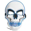 Image de Masque lumineux de Halloween Pitre Blanc 3 modes d'éclairage Bleu