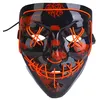 Image de Masque lumineux de Halloween Pitre Noir 3 modes d'éclairage Rouge