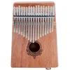 Image de Kalimba Pouce Piano en bois 17 touches avec construction avec micro - Bois bohu