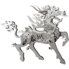 Image de Puzzle 3D en métal pour adultes - Kirin - Argent