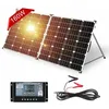 Image de Dokio kit panneau solaire rigide et pliable, 160W, 10a, 12V, avec chargeur, facile à transporter