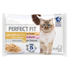 Image de 52x85g PERFECT FIT Sensitive 1+ Chats stérilisés poulet & saumon en sauce - Sachet pour chat