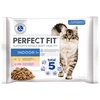 Image de PERFECT FIT Indoor 1+ pour chat - lot mixte poulet, saumon 4 x 85 g