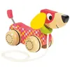 Image de Chien à tirer multicolor en bois