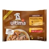 Image de 44 x 100g Ultima Fit & Delicious Mini pour chiens adultes au poulet et au boeuf, nourriture humide pour chien