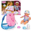 Image de Nenuco, En promenade avec Mateo, Poupon corps souple 35 cm avec Porte-bébé 2-en-1, et des accessoires, Jouets pour enfants à partir de 2 ans