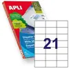 Image de Apli, Étiquettes, Étiquettes universelles, 70x42,4mm, rectangulaires, blanches 100 feuilles